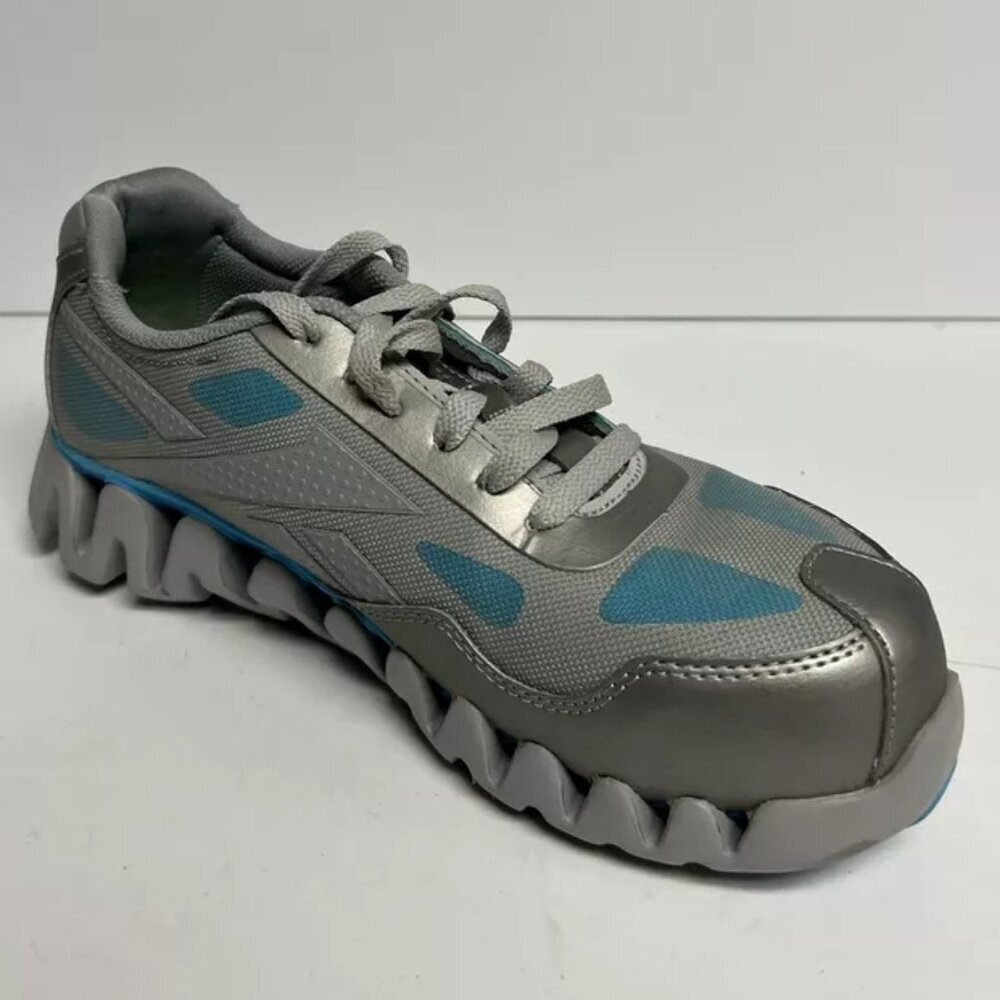 Reebok Womens Zig Pulse Work Sneaker Gray Size 8 M